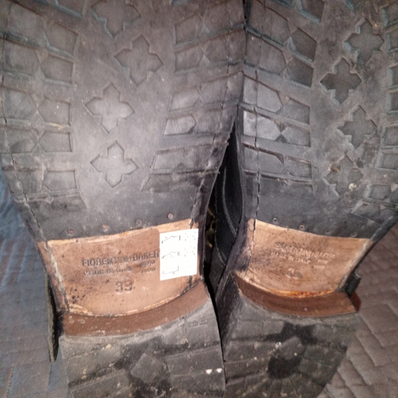 Fiorentini Baker Italy Black Leather Buckle Boots - Picture 11 of 16